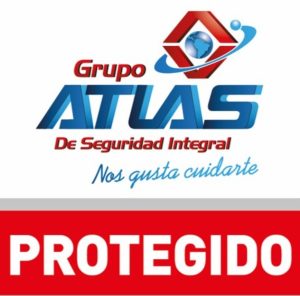 Imagen cartel del sistema de seguridad Grupo Atlas